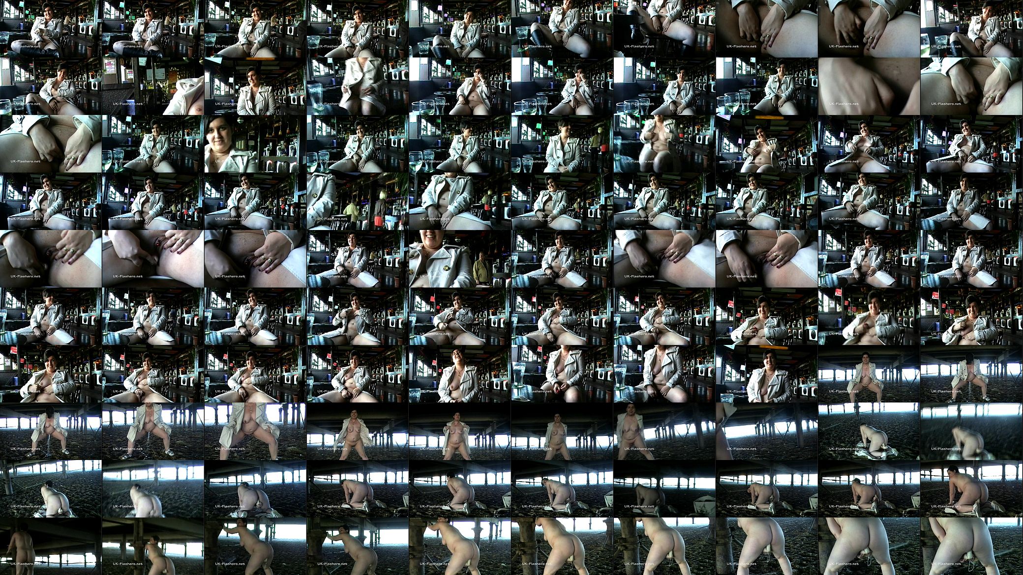 Amateur bbw Kinx upskirt masturbation in a bar and outdoor public nudity of toy 预览图