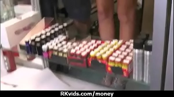 Amateur hottie takes cash for public sex 12