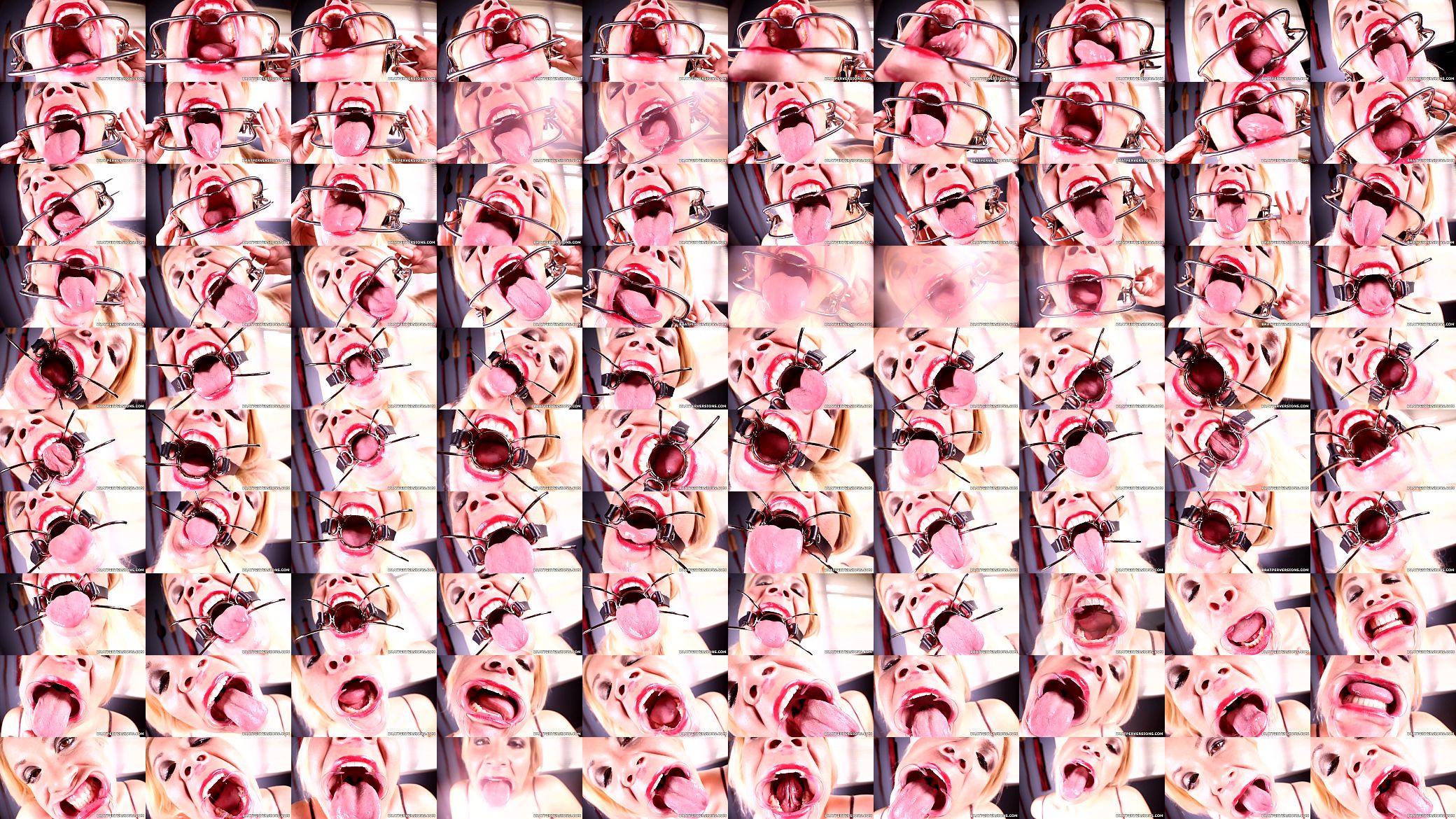 Blonde&#039;s Gagged Mouth Close-up 预览图
