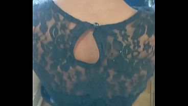 Best blowjob by slut in black dress and Doggystyle in filthy Toilet very nasty
