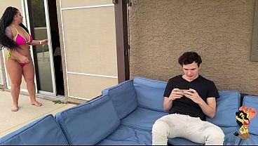 Step-Mom Busty Boston Interrupts Game Day