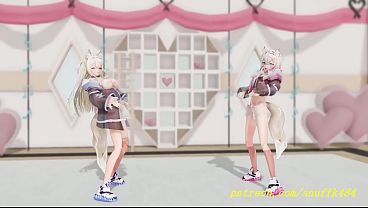 noVR mmd FuwaMoco Dance 3d hololive Hentai