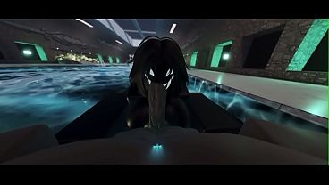 プールルームのモンスターが黒く塗られる
