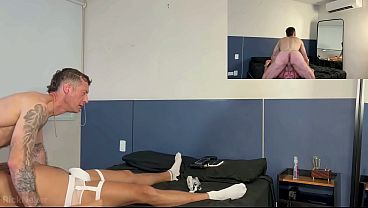 Brazilian man meets an American guy at the hotel, I took him to my room and let him fuck me really good (FULL VIDEO ON RED)