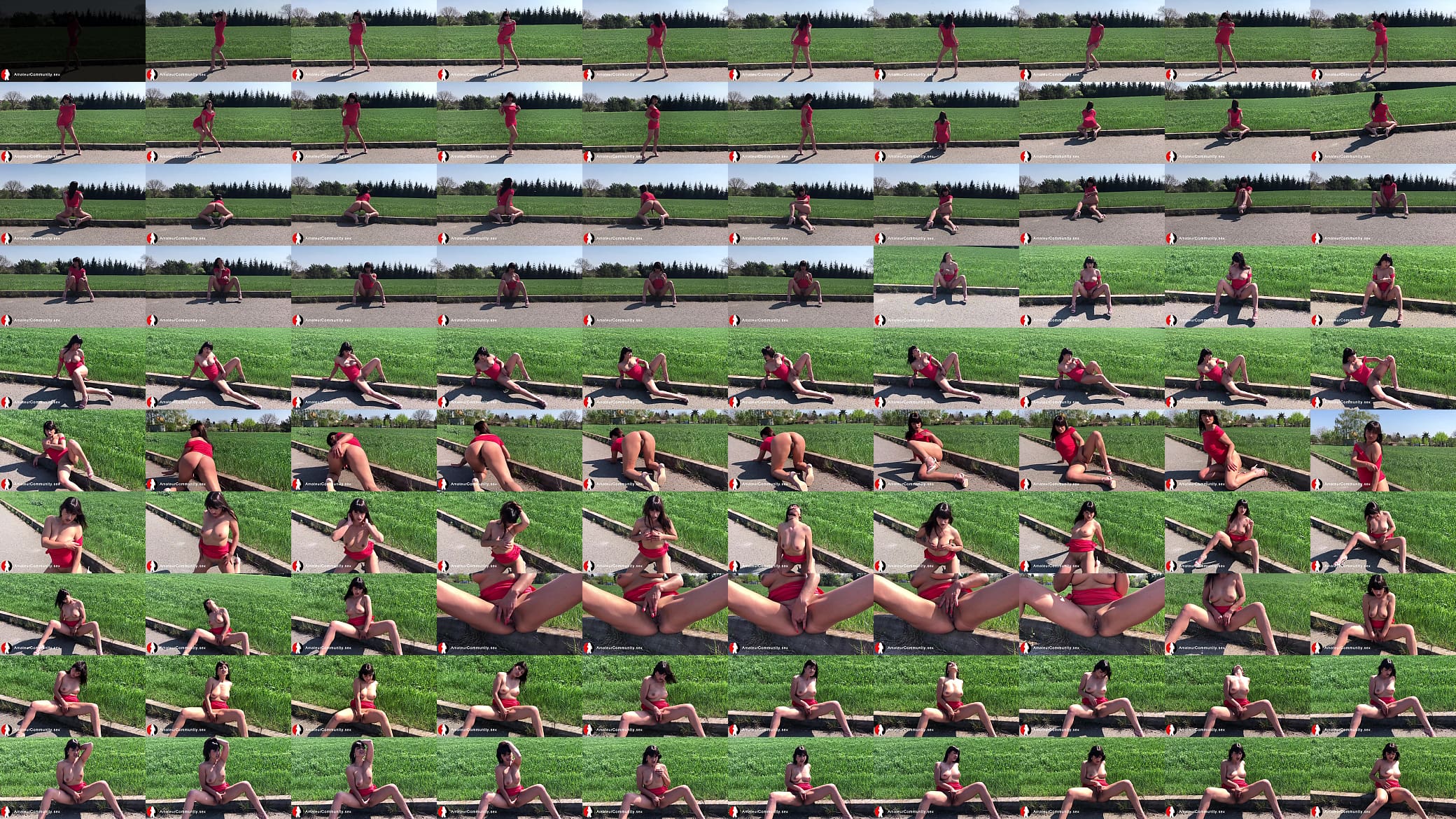 Solo european amateur masturbates outdoors 预览图