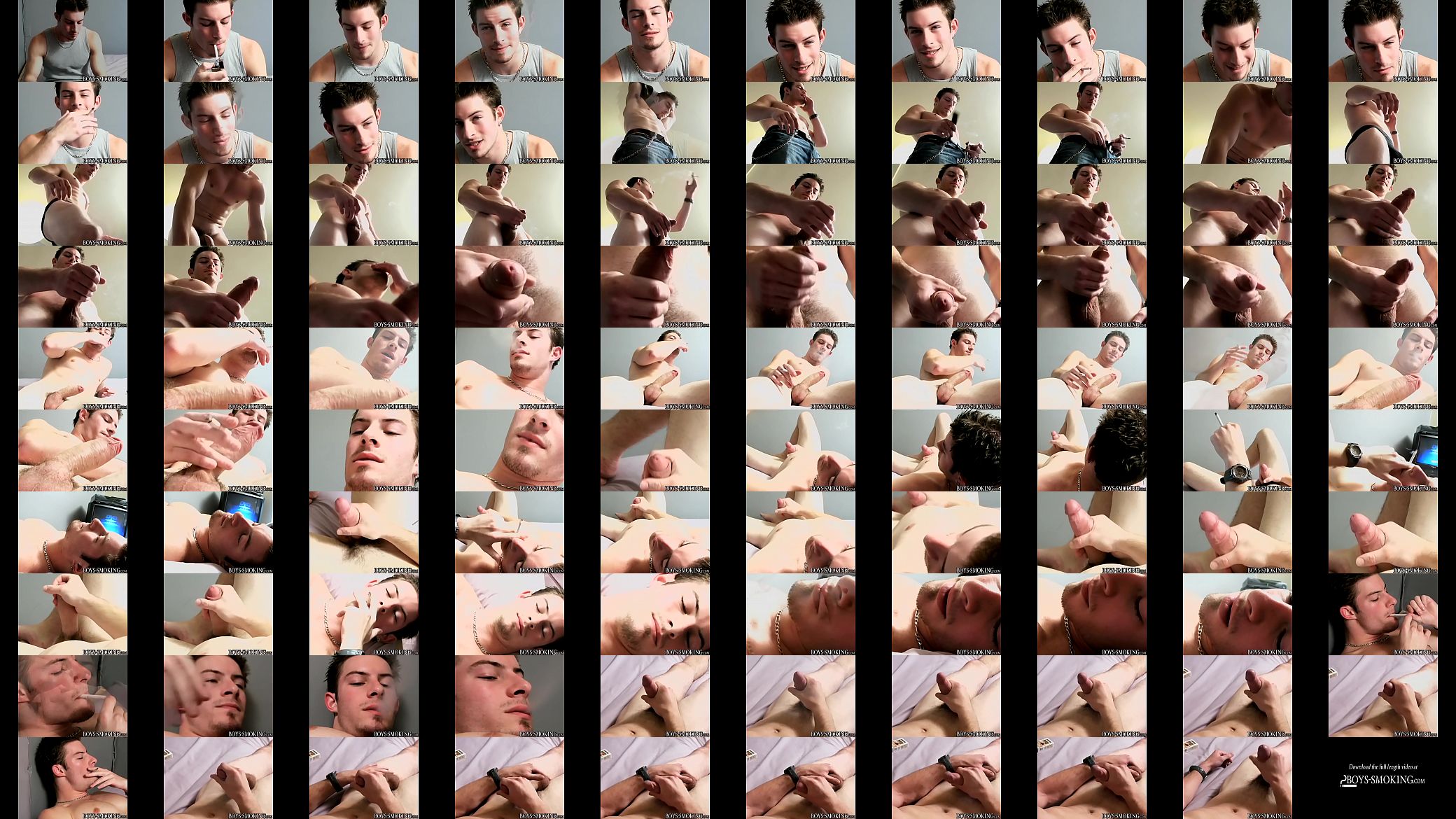 Thug jock Mike Roberts smoking and solo masturbation cumshot 预览图