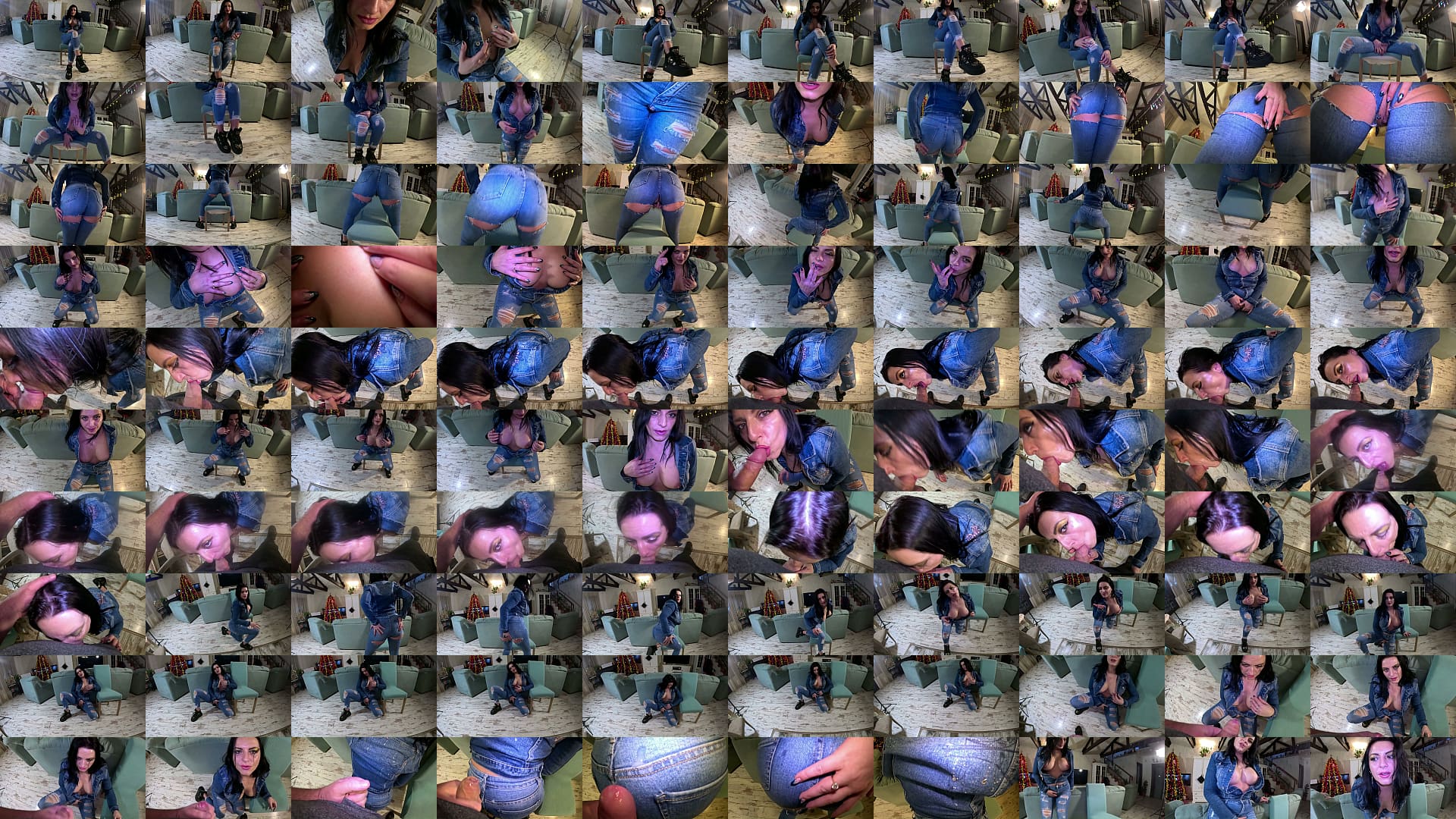 Hardcore Tease &amp; Double Cum on My Ripped Jeans and Open Denim Jacket 预览图