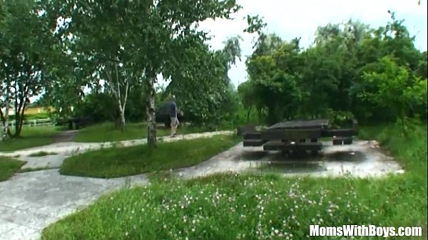 Two On One Public Fucking With Old Blonde Eva