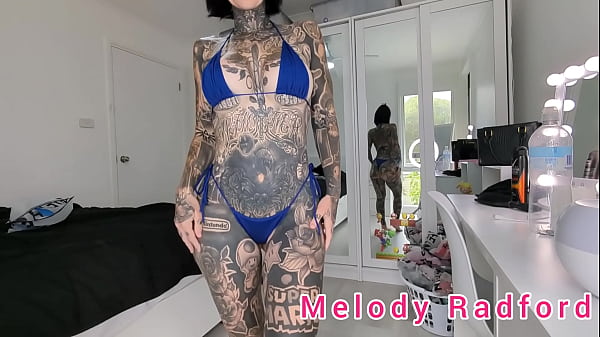 Dark and Light Blue Frilly Micro Bikini Try On Haul Melody Radford