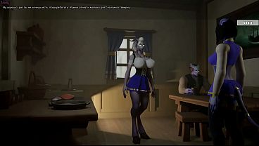 The Draenei girl was surprised by a huge penis. 3D hentai