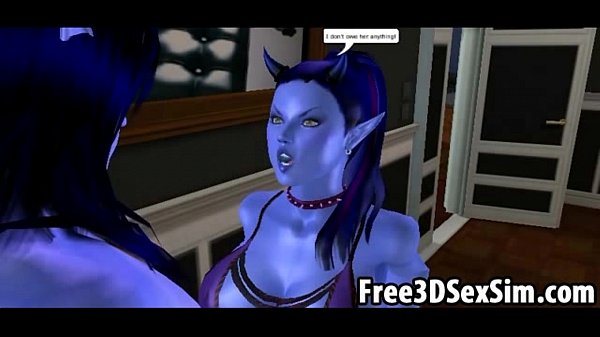 Extraterrestres Avatar De Dessin Animé 3D Horny Faisant Le Méchant