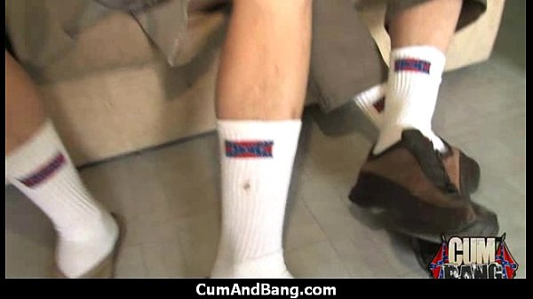 Ebony fucked by a group of white dicks in gangbang 18