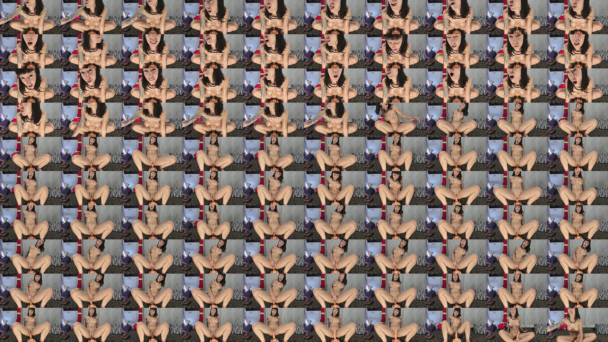 Oiled tits babe riding dildo 预览图