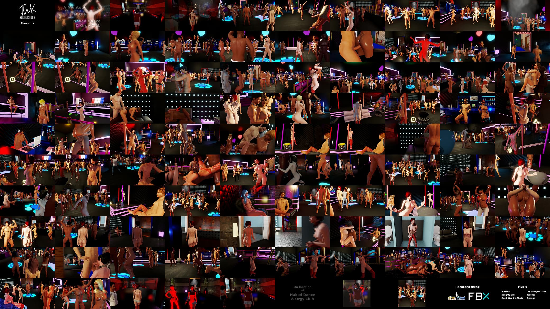 A Night Out at the Naked Dance and Orgy Club (3DXChat) 预览图