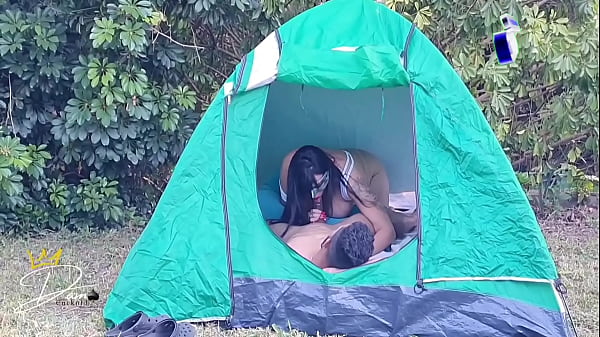 My wife fucked inside the tent with the gifted black guy