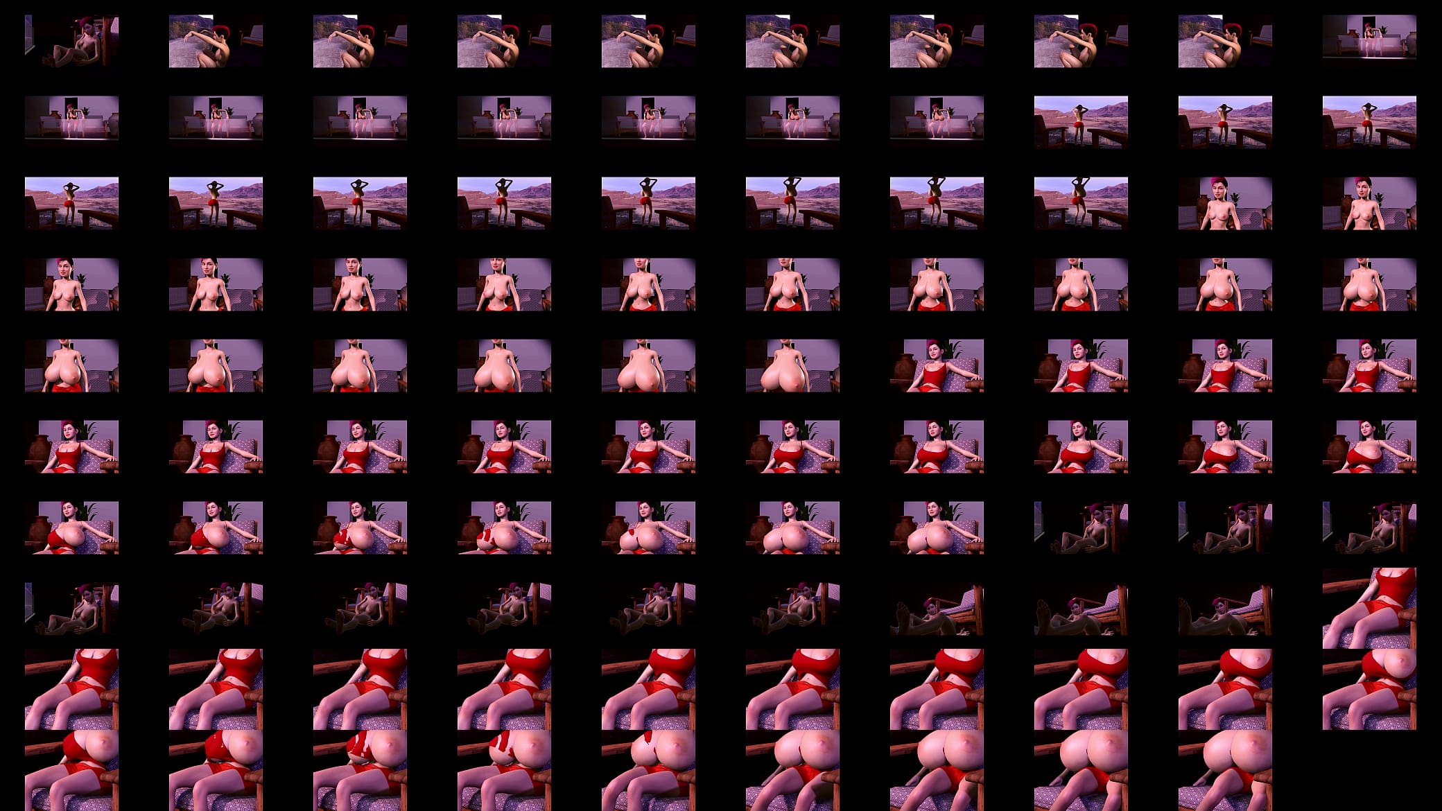 3D Pink Hair Breast Expansion POV Solo w/ Sound added 预览图