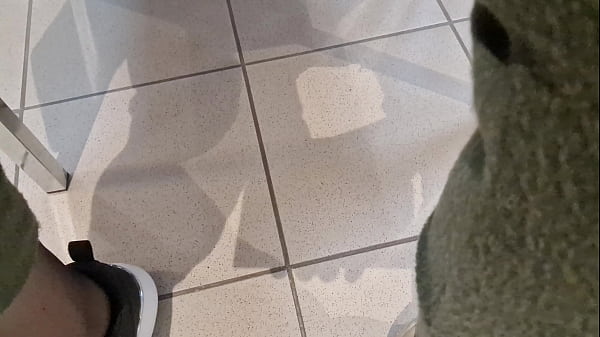 Sheer feet and new sneakers in public 4k