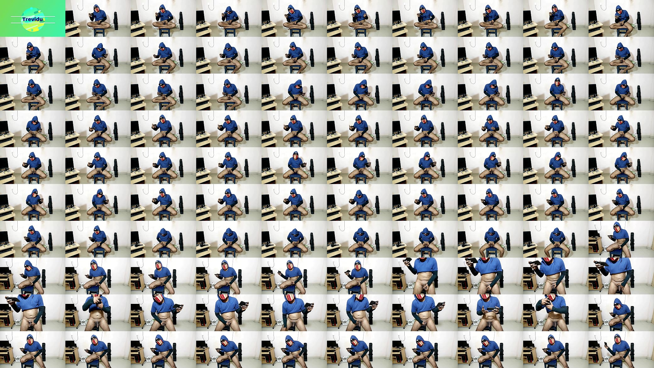 Hard dick man watching porn in mobile 预览图