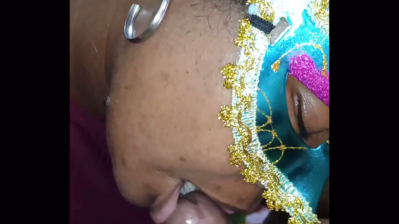 Minha preta mamando e tomando leite de pica