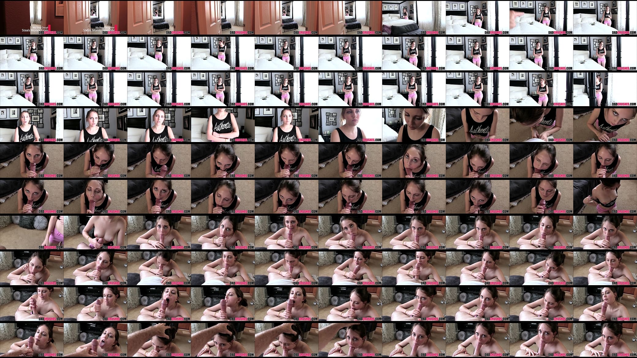 DadCrushes.com - My Nerdy Teen Step Daughter Sucking My Cock POV 预览图