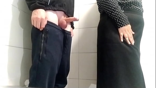 Download Video - Filled with hot cum all over sexy milf's gorgeous fat ass in public toilet