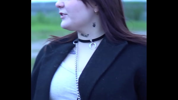 A beauty with a tattoo shows her tits
