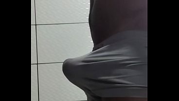 Black guy with a big dick bulging in his underwear.