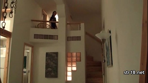 Sexy Teen Rubs While Sucking Cock