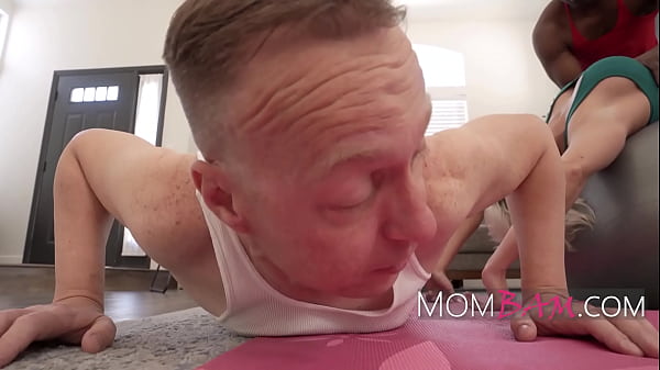 Husband Works Out While Wife Fucks BBC Trainer In Secret