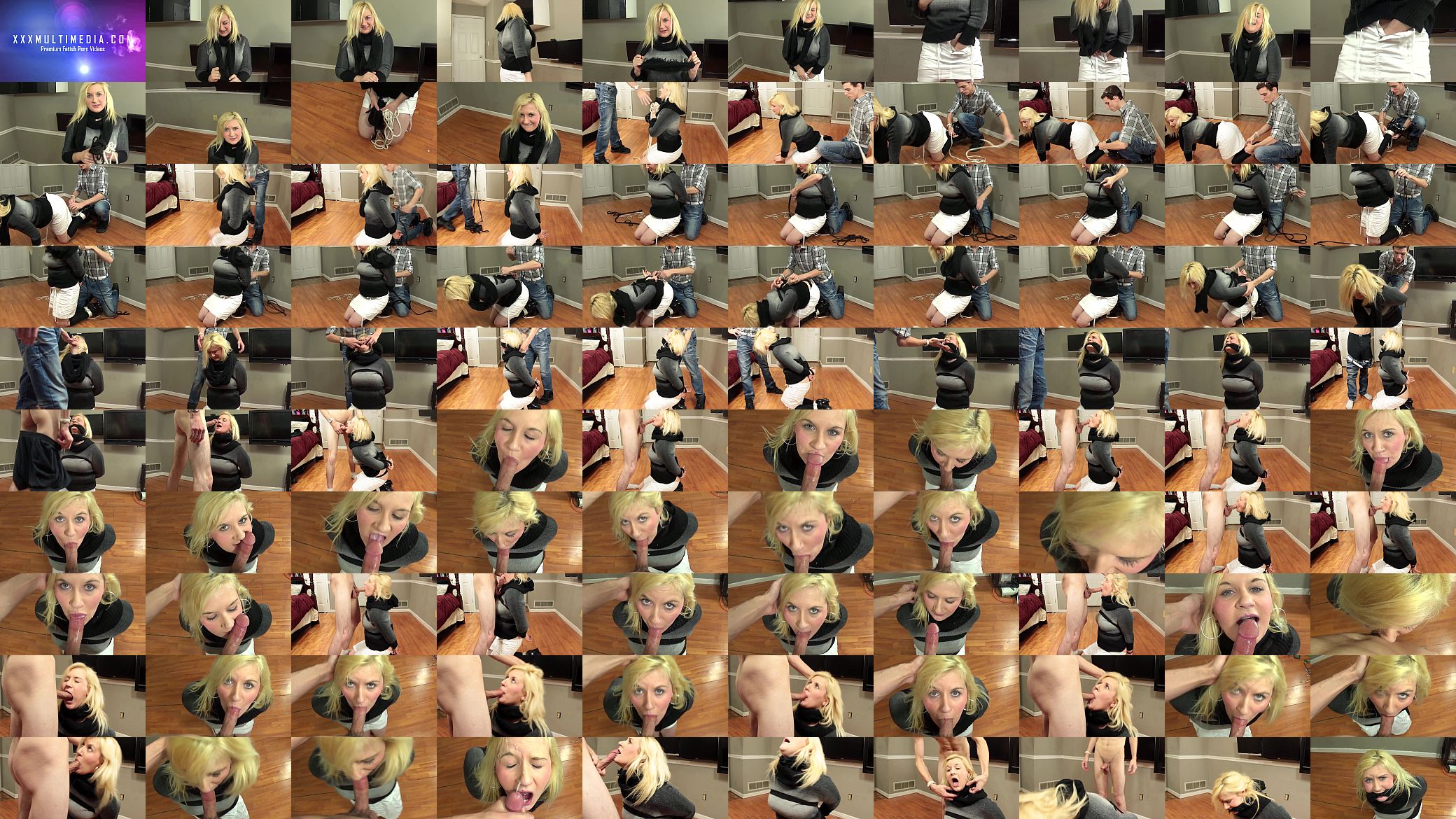 Girl Bound Up And Sucks Cock BDSM 预览图