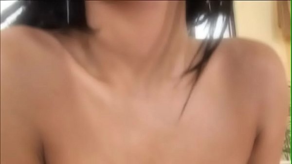 Busty Latin peacherino Angelina Valentine in black outfit enjoys riding big pecker of strong-arm man
