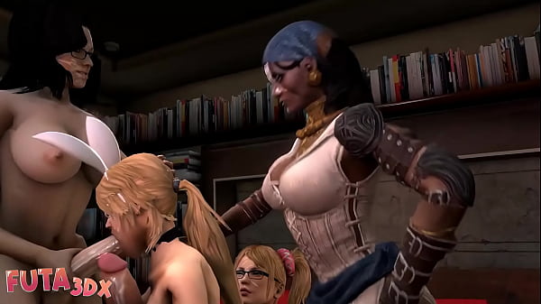 Download Video - Futa3dX - Futa Foursome With Blonde Getting Fucked In All Possible Holes