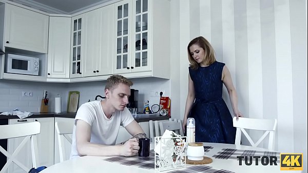 TUTOR4K. Boy deletes tutors dress and harshly fool around with older woman