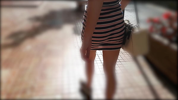 Hot Wife Walking In Tight Dress Wiggling Sexy Booty