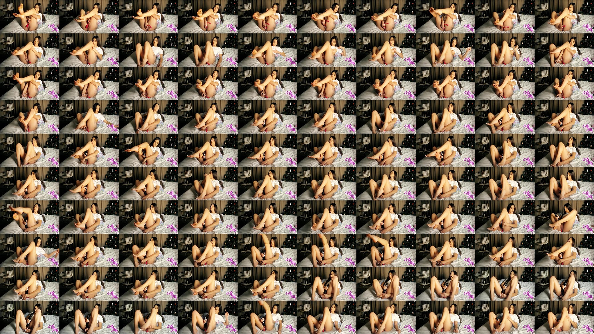 Testing all my dildos along with a vibrator 预览图