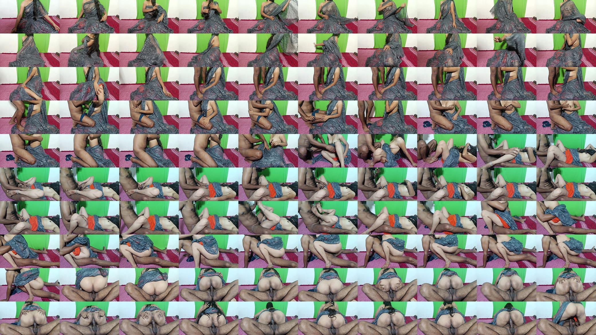 newly married Komal bhabhi stripping saree in bathroom, she fucked hard and got cum in Pussy with Hindi Audio 预览图