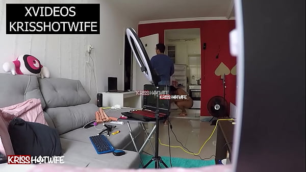Kriss Hotwife Married Naughty Walking Half Naked In Front Of Computer Technician