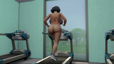 Hot gilf at the gym