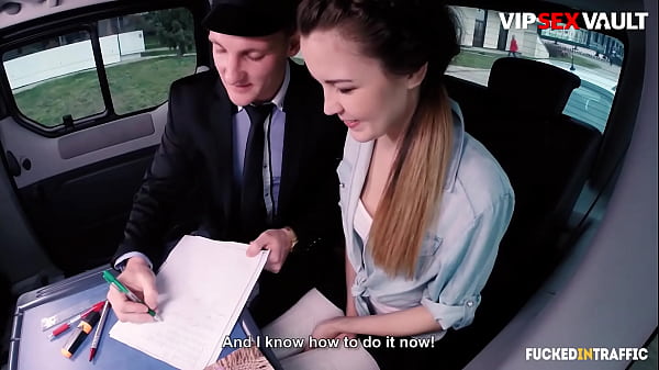 FUCKED IN TRAFFIC - Cindy Shine and Matt Ice - Sexy Czech Girl Takes Cock From Her Driver
