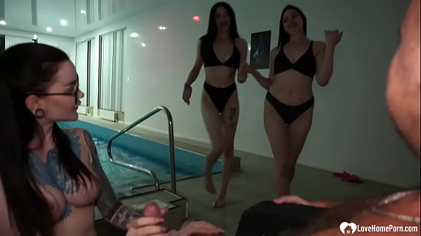 Three beauties suck me off at once