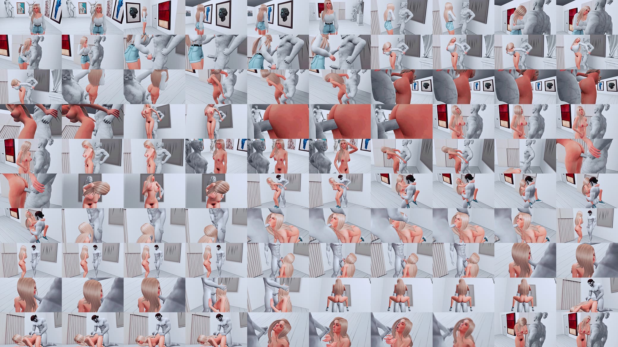 perverted teen had hard sex with an animated statue sims me hentai sfm 预览图