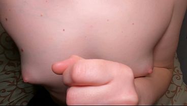 I cum on my stepsister's small tits!