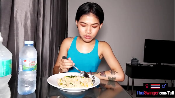 Download Video - Tiny Thai amateur teen girlfriend Namtam Homemade dinner and fucked
