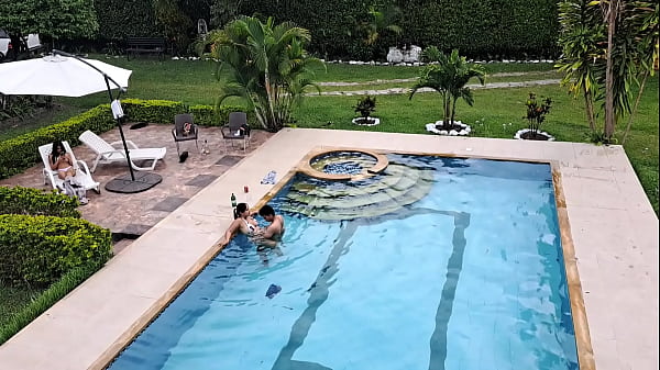 The party ends with a fuck in the pool. Part 1.