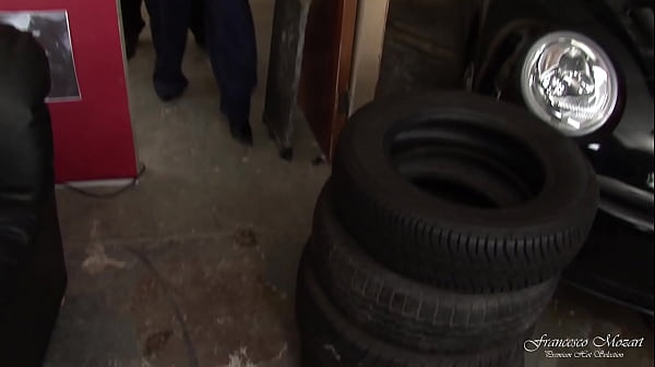A blonde girl wants to be a car mechanic but she's better at blowjobs