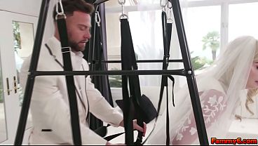 OMG! A bride, Lexi Lore gets a SHOCKING gift, a sex swing, from her groom's in-law Seth who gives Lore a hands-on demonstration by fucking her while she's suspended in the air!
