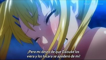 Blonde hentai asks to fuck her friend