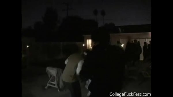 College sluts ride dicks as others watch