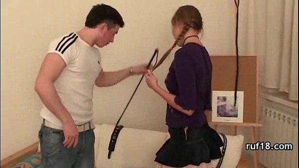 Teen in light bondage
