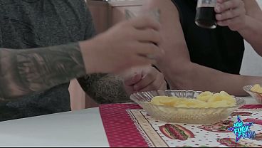 My friend buried his dick in my girlfriend's ass! I love cuckold!